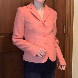 New York & Company Coral Tweed Blazer Jacket, size 2